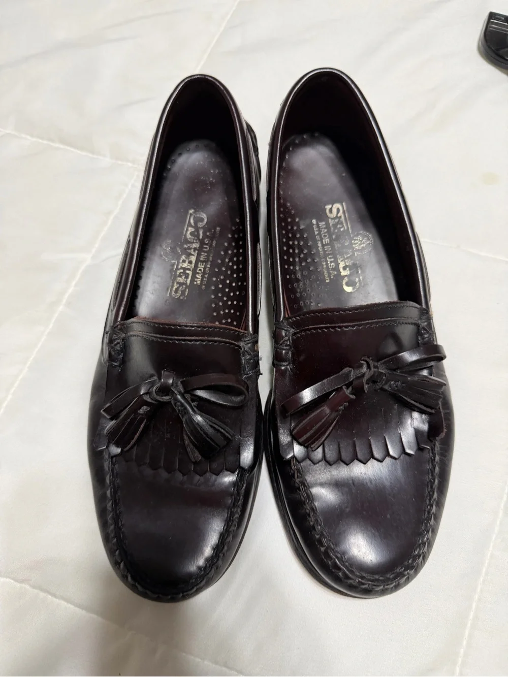 Sebago Men’s Tassel Kiltie Loafers in Dark Burandy